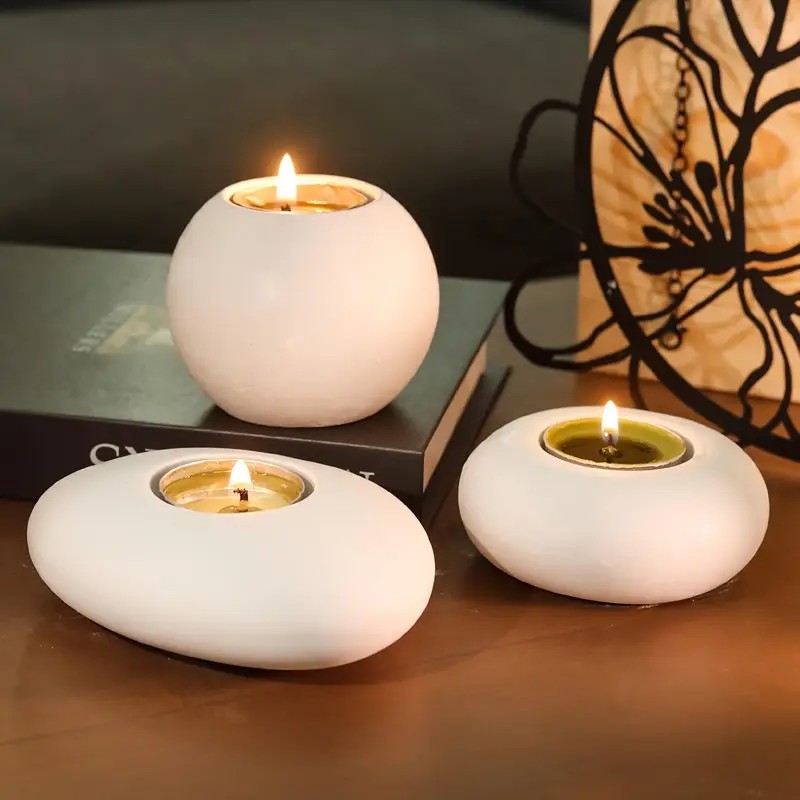 Terracotta Pot - Cetakan Silikon Resin Tempat Lilin Tealight,