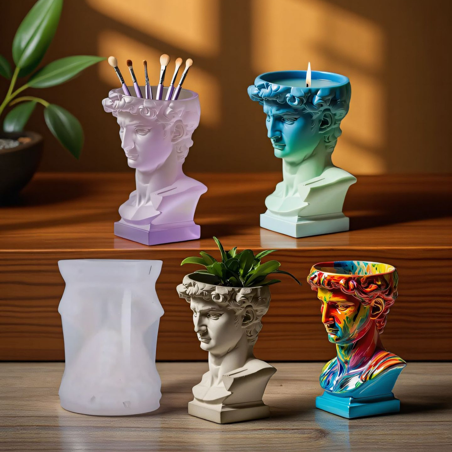 Cetakan Penanam Silikon Kepala - Succulent Set ulasan dan harga