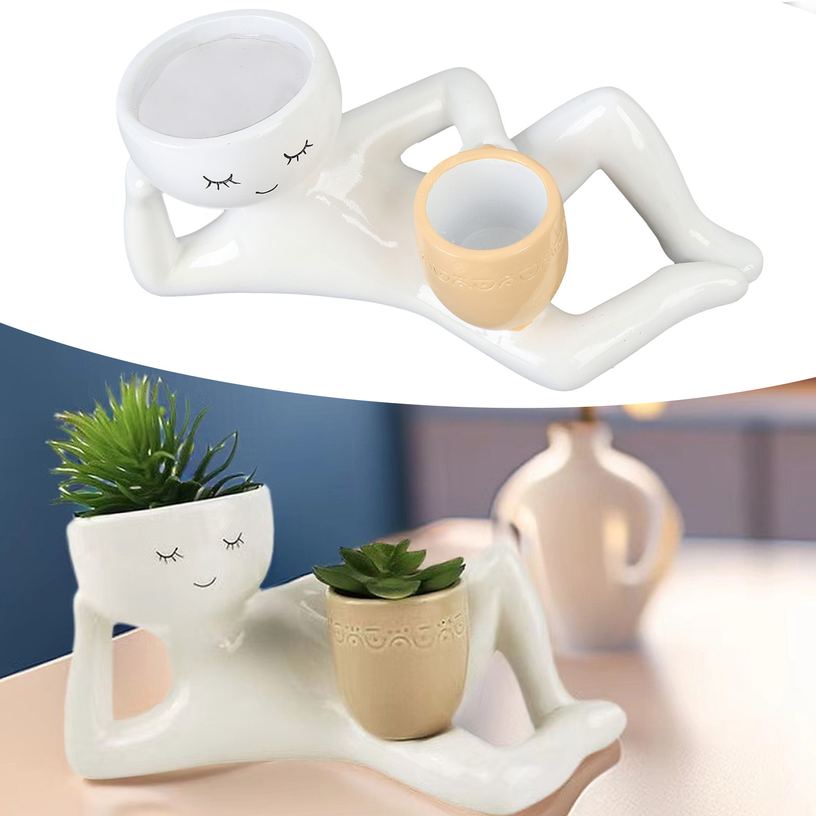 Pot Sukulen Kreatif dari Resin - Succulent Set ulasan dan harga