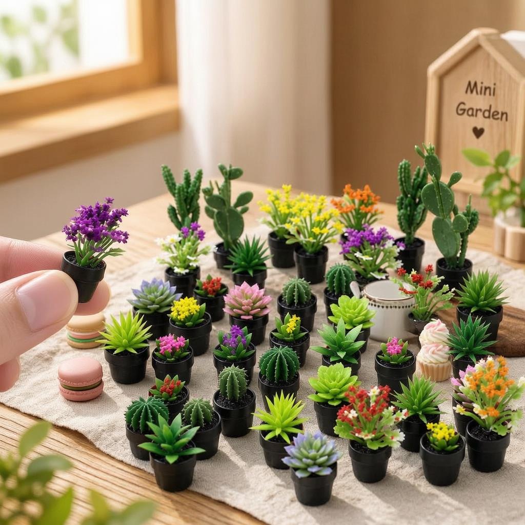 8 Buah Tanaman Pot Miniatur Pl - Succulent Set ulasan dan harga